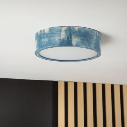 Brilagi - PINO Ceiling Light 1xE27/15W/230V Pine/Blue Ø 27.5 cm