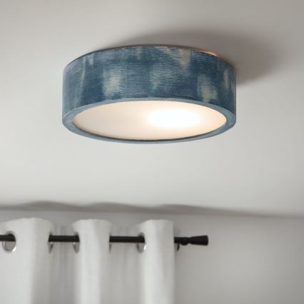 Brilagi - PINO Ceiling Light 1xE27/15W/230V Pine/Blue Ø 27.5 cm