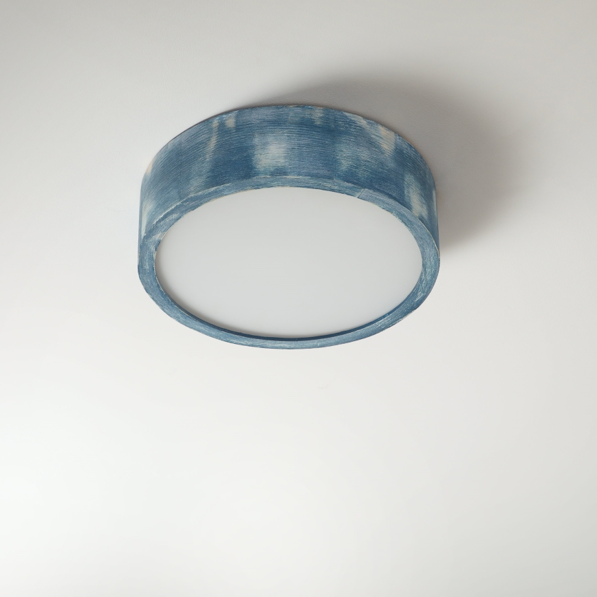 Brilagi - PINO Ceiling Light 1xE27/15W/230V Pine/Blue Ø 27.5 cm