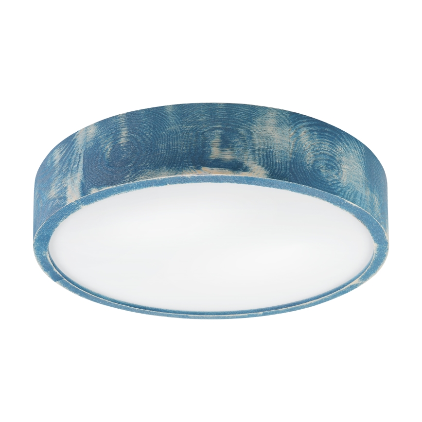 Brilagi - PINO Ceiling Light 2x E27/15W/230V Pine/Blue Ø 37.5 cm