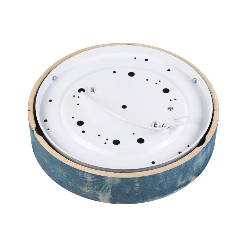 Brilagi - PINO Ceiling Light 2x E27/15W/230V Pine/Blue Ø 37.5 cm