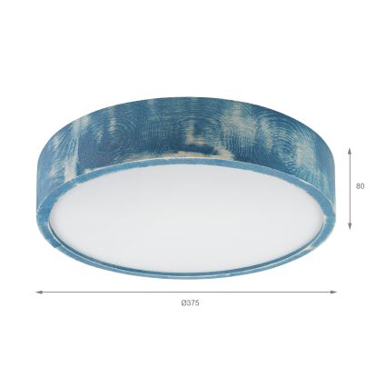 Brilagi - PINO Ceiling Light 2x E27/15W/230V Pine/Blue Ø 37.5 cm