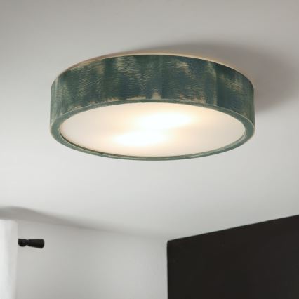 Brilagi - PINO Ceiling Light 2x E27/15W/230V, Pine/Green, Ø 37.5 cm