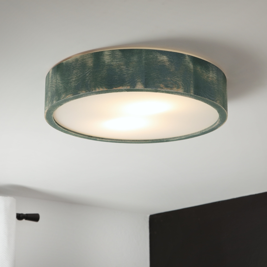 Brilagi - PINO Ceiling Light 2x E27/15W/230V, Pine/Green, Ø 37.5 cm