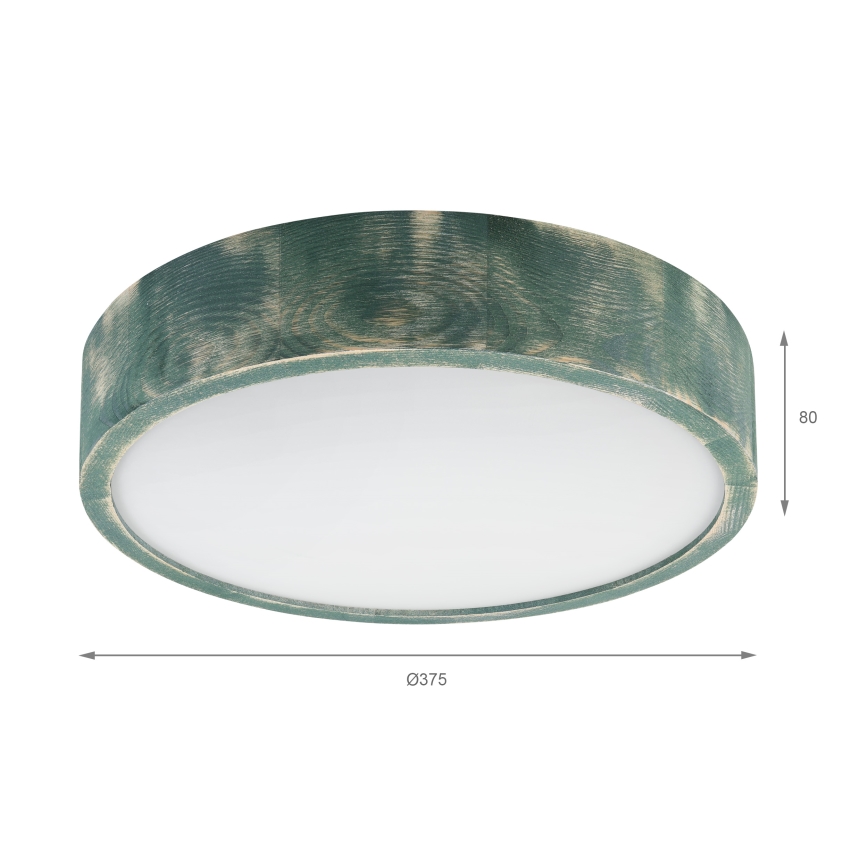 Brilagi - PINO Ceiling Light 2x E27/15W/230V, Pine/Green, Ø 37.5 cm
