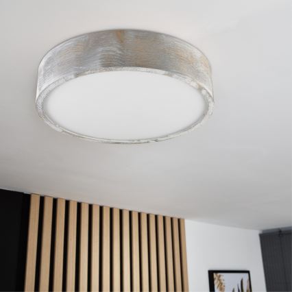 Brilagi - PINO ceiling light 2xE27/15W/230V pine/silver, Ø 37.5 cm