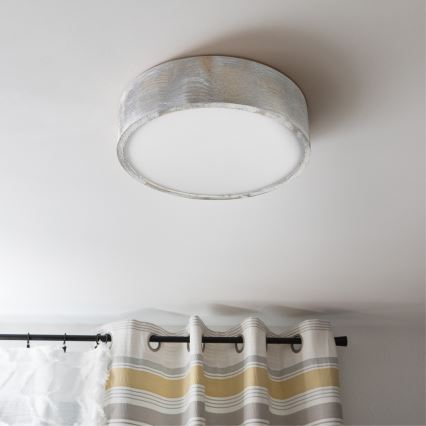 Brilagi - PINO ceiling light 2xE27/15W/230V pine/silver, Ø 37.5 cm
