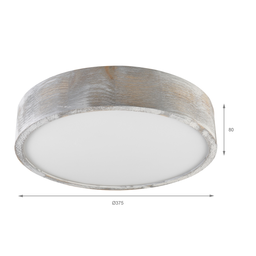 Brilagi - PINO ceiling light 2xE27/15W/230V pine/silver, Ø 37.5 cm