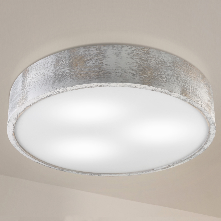 Brilagi - PINO Ceiling Light, 3x E27/15W/230V, Pine/Silver, diameter 47.5 cm