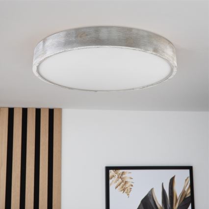 Brilagi - PINO Ceiling Light, 3x E27/15W/230V, Pine/Silver, diameter 47.5 cm