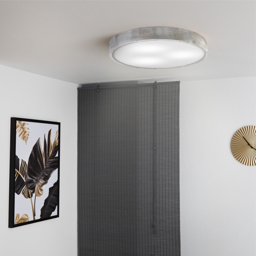 Brilagi - PINO Ceiling Light, 3x E27/15W/230V, Pine/Silver, diameter 47.5 cm