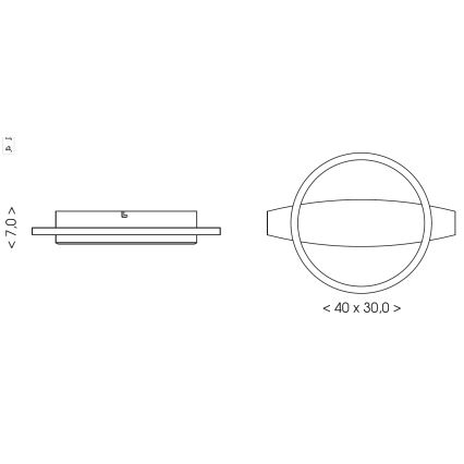 Brilagi - PLANK LED Ceiling Light, 16W/230V, 4000K, 30x40 cm, Wood