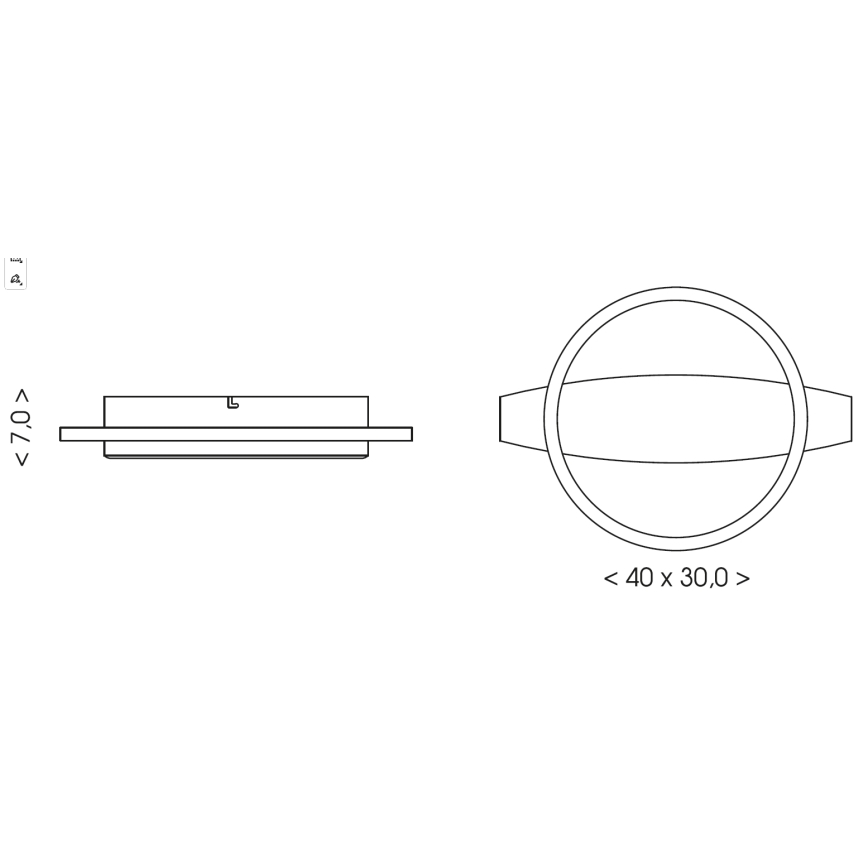 Brilagi - PLANK LED Ceiling Light, 16W/230V, 4000K, 30x40 cm, Wood