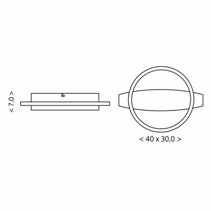 BRILAGI - PLANK LED Ceiling Light, 16W/230V, 4000K, 30x40 cm, Wood