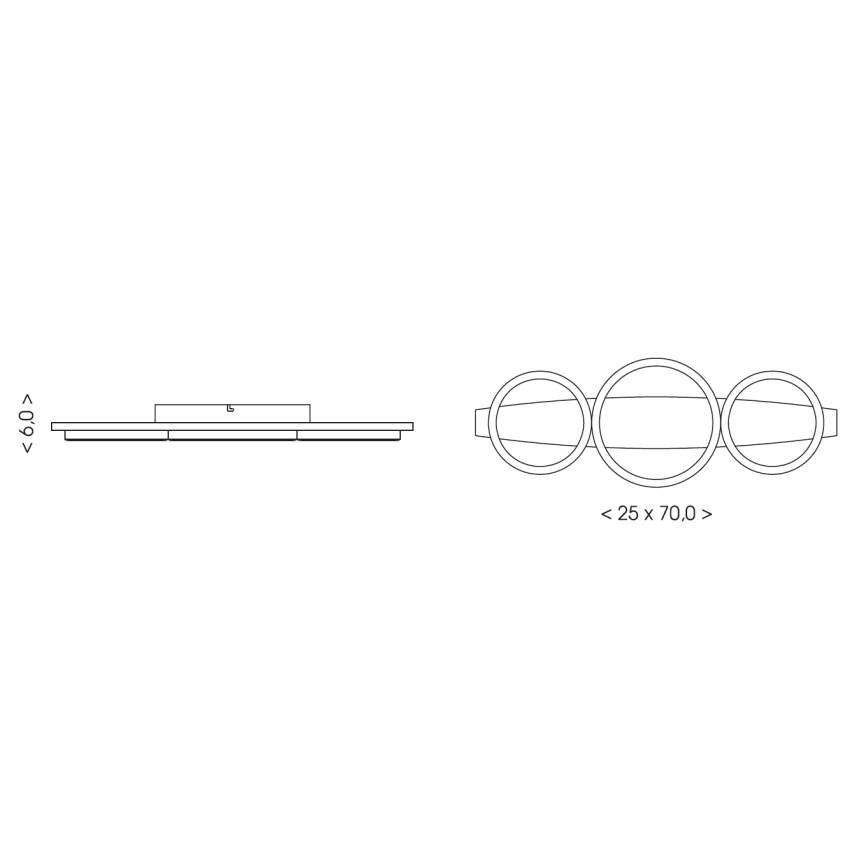 Brilagi - PLANK LED Ceiling Light 28W/230V 4000K 25x70 cm Wood