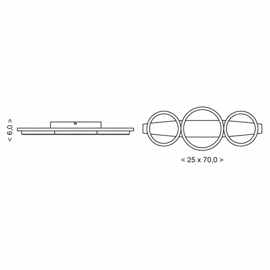 BRILAGI - PLANK LED Ceiling Light 28W/230V 4000K 25x70 cm Wood