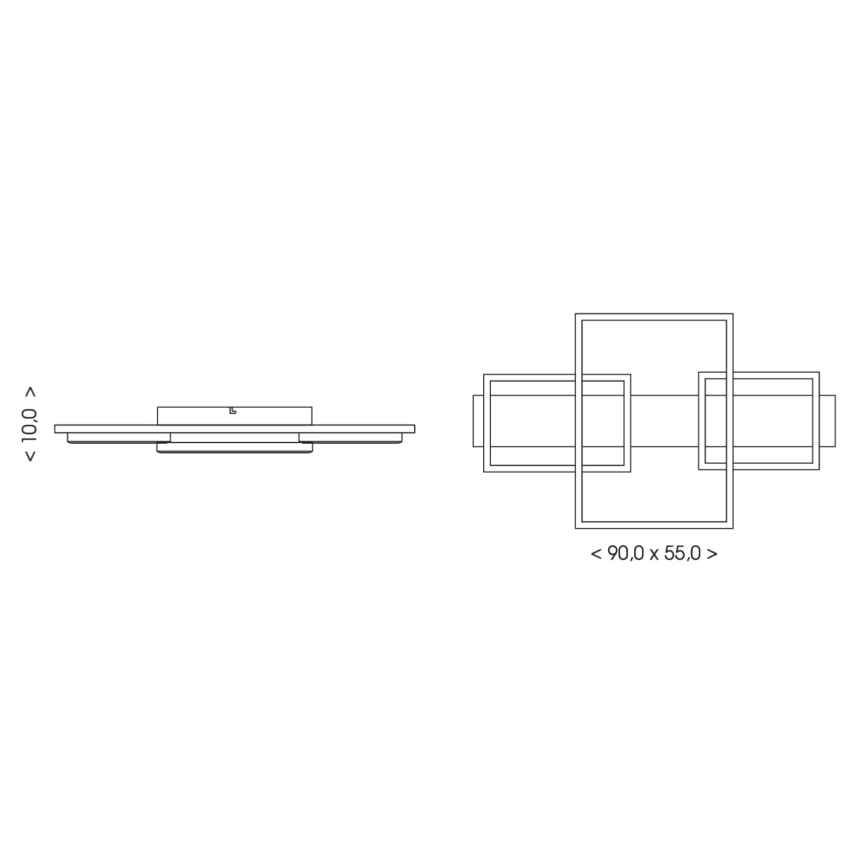 BRILAGI - PLANK LED Ceiling Light, 35W, 230V, 4000K, 55x90 cm, Wood