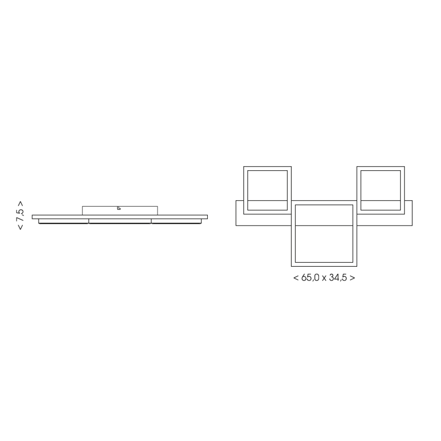 Brilagi - PLANK LED ceiling light LED/30W/230V 4000K 34,5x65 cm wood