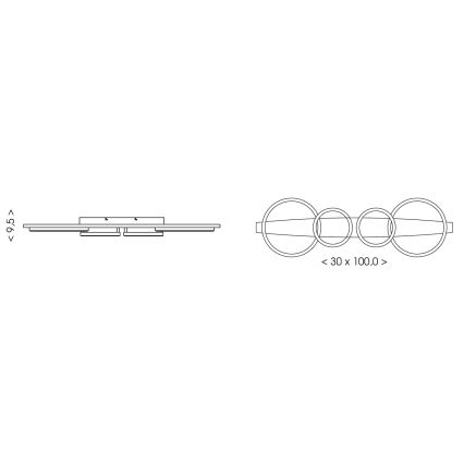 Brilagi - PLANK LED Ceiling light LED/35W/230V 4000K 30x100 cm wood