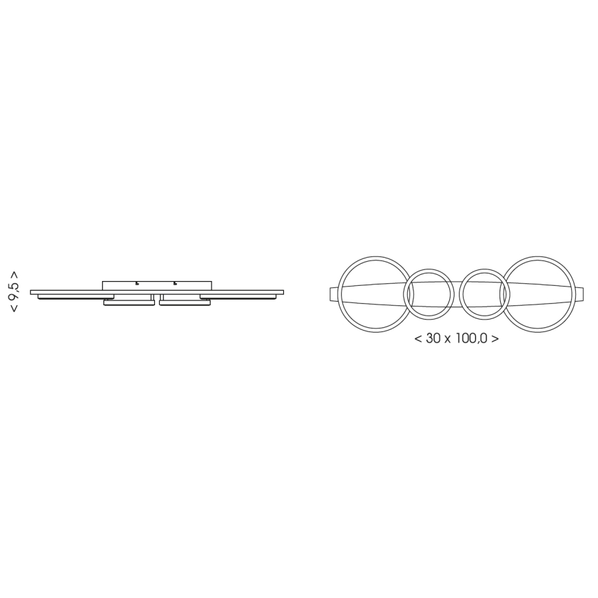 Brilagi - PLANK LED Ceiling light LED/35W/230V 4000K 30x100 cm wood