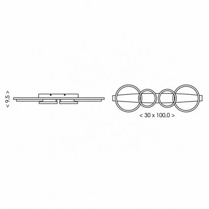 BRILAGI - PLANK LED Ceiling light LED/35W/230V 4000K 30x100 cm wood