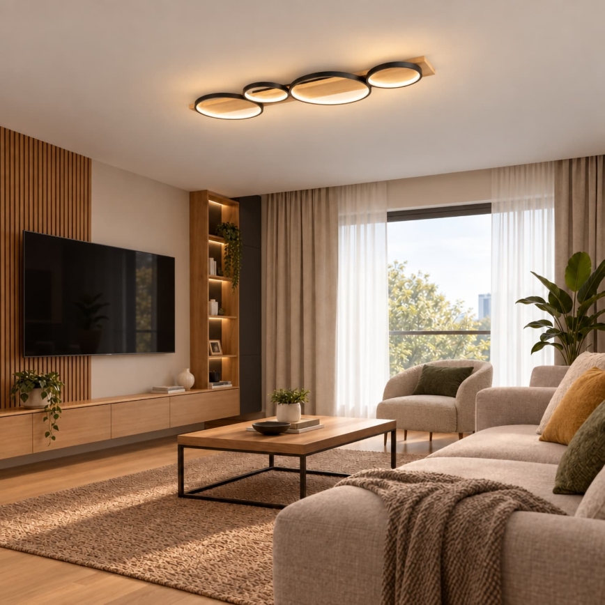 BRILAGI - PLANK LED Ceiling Light LED/38W/230V 4000K 40x120 cm Wood