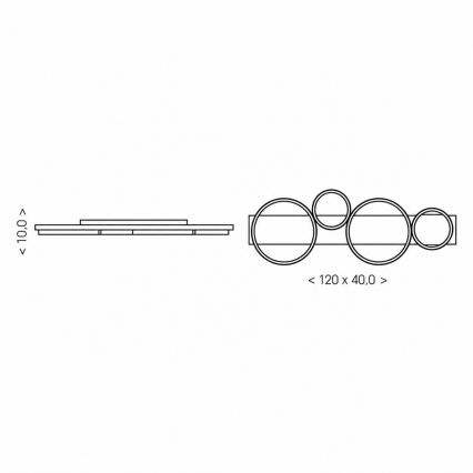 BRILAGI - PLANK LED Ceiling Light LED/38W/230V 4000K 40x120 cm Wood
