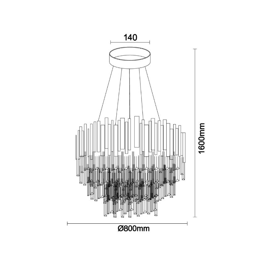 Brilagi - PLAZA Cable Pendant 11xE14/40W/230V