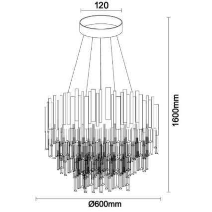 Brilagi - PLAZA Cable Pendant Chandelier 9xE14/40W/230V