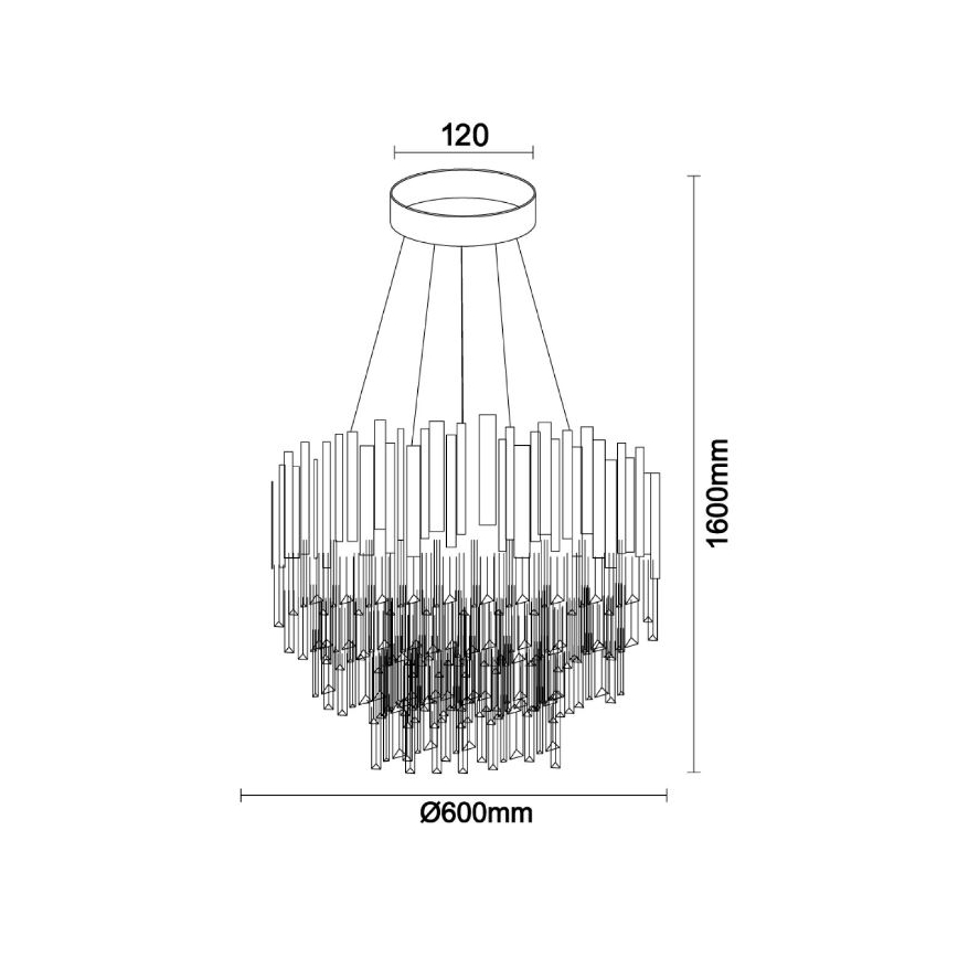 Brilagi - PLAZA Cable Pendant Chandelier 9xE14/40W/230V