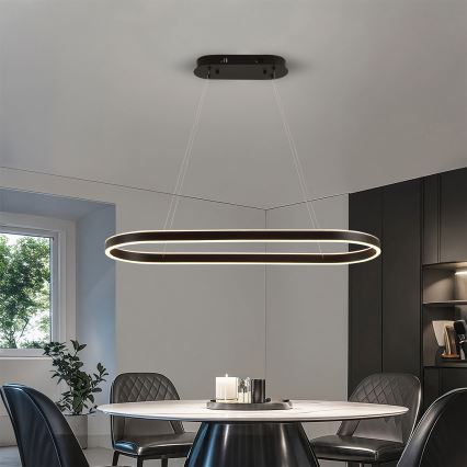 Brilagi - PONDIE LED Cable Pendant Lamp, 43W/230V, 80x30 cm, Black