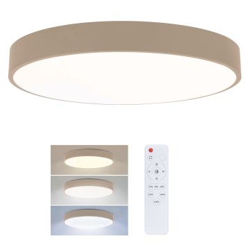 Brilagi - POOL Dimmable LED Ceiling Light, 50W/230V, 3000-6000K, Ø 40 cm, Beige + Remote Control