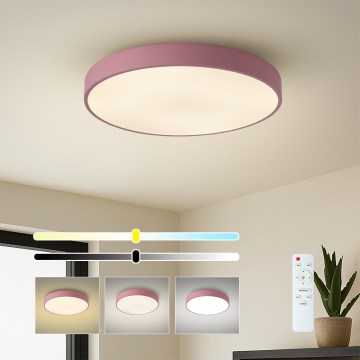 Brilagi - POOL dimmable LED ceiling light 60W/230V, 3000–6000 K (tunable white), Ø 50 cm, pink + remote control
