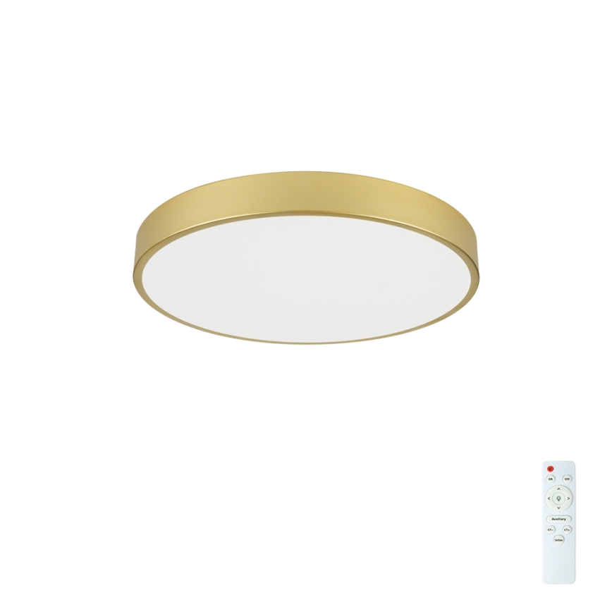 Brilagi - LED Dimmable Ceiling Light POOL LED/60W/230V 3000-6000K Ø 60 cm Gold + Remote Control