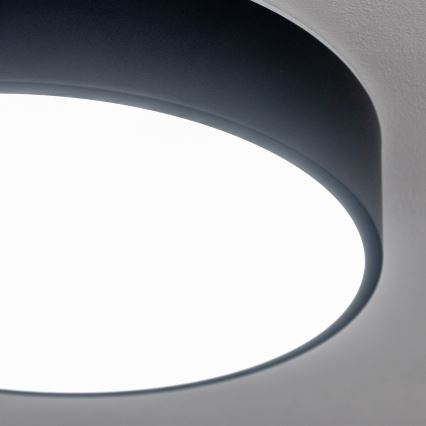 BRILAGI - POOL LED Bathroom Ceiling Light 24W/230V, selectable 3000/4000/5500K, Ø 30 cm, IP54, Black