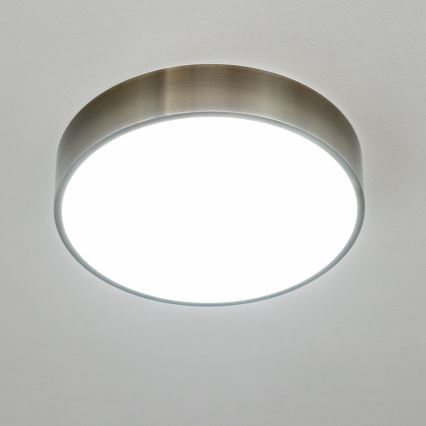 Brilagi - LED Bathroom Ceiling Light POOL LED/24W/230V 3000/4000/5500K Ø 30 cm IP54 Brass
