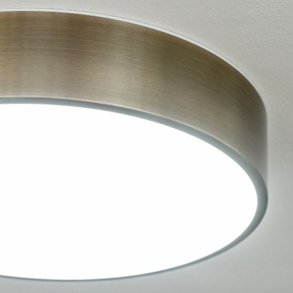 Brilagi - LED Bathroom Ceiling Light POOL LED/24W/230V 3000/4000/5500K Ø 30 cm IP54 Brass
