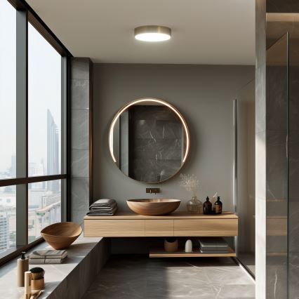 Brilagi - POOL LED Bathroom Ceiling Light/24W/230V 3000/4000/5500K dia. 30 cm IP54 Bronze
