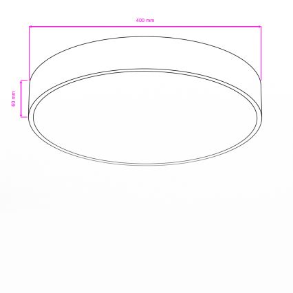 Brilagi - POOL LED Bathroom Ceiling Light 36W/230V 3000/4000/5500K Ø 40 cm IP54 Matte Chrome