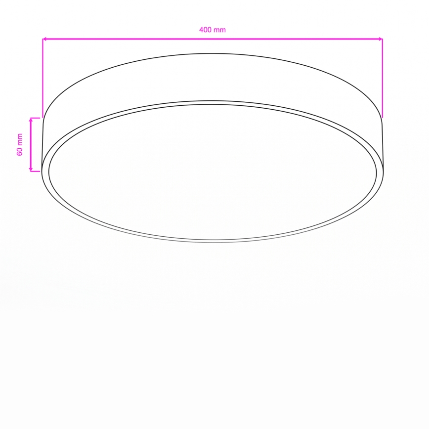 Brilagi - POOL LED Bathroom Ceiling Light 36W/230V 3000/4000/5500K Ø 40 cm IP54 Matte Chrome