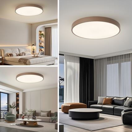 Brilagi - POOL LED Ceiling Light 100W/230V 3000/4000/6000K Ø 80 cm brown