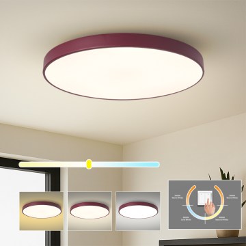 Brilagi - POOL LED Ceiling Light 100W/230V, Selectable 3000/4000/6000K, Ø 80 cm, Burgundy