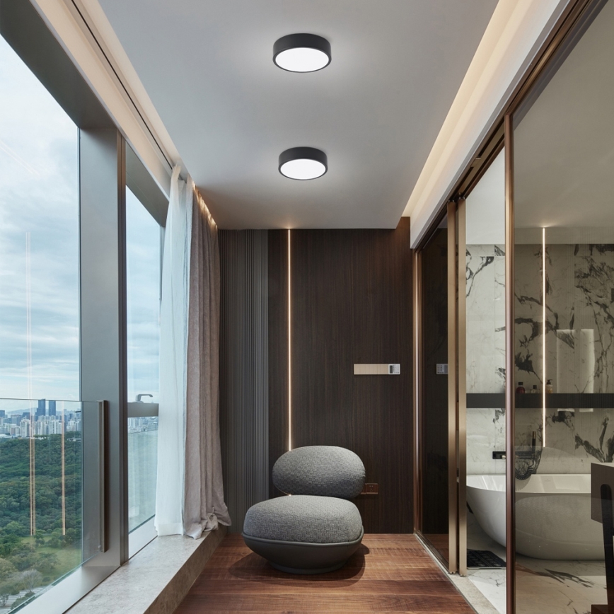 Brilagi - POOL LED Ceiling Light 18W/230V 3000/4500/6000K Ø 20 cm Black