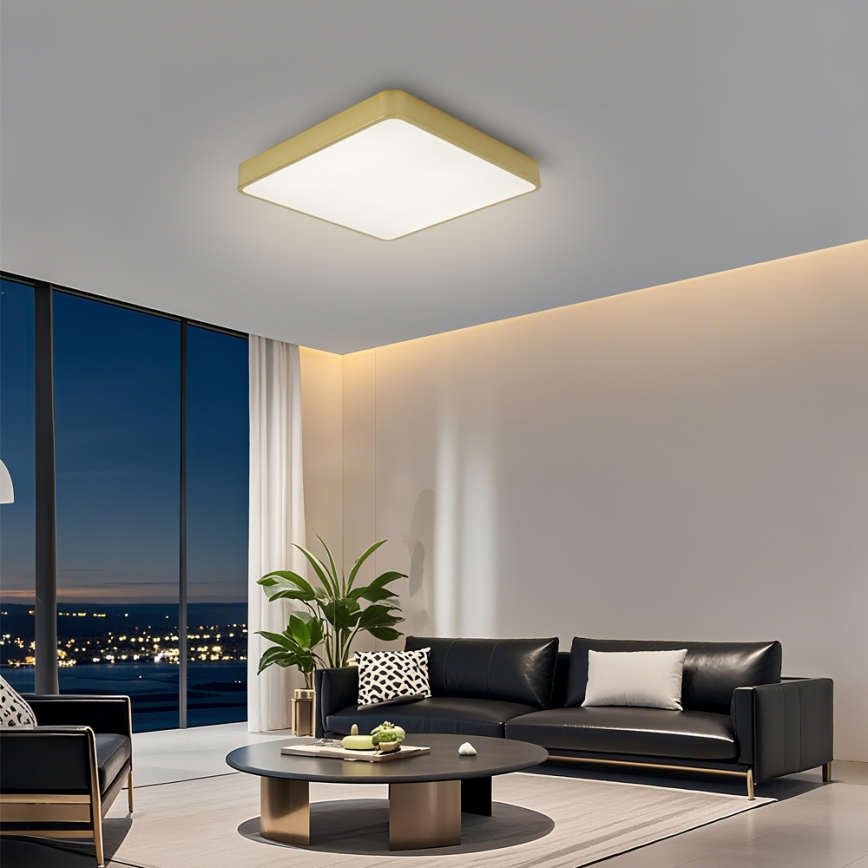 Brilagi - POOL LED Ceiling Light 36W/230V 3000/4500/6000K 40x40 cm gold