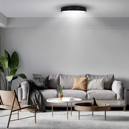 Brilagi - POOL LED Ceiling Light 36W/230V, 3000/4500/6000K, Ø 30 cm, Black