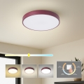 Brilagi - POOL LED Ceiling Light, 36W / 230V, Tunable White 3000/4000/6000K, Ø 30 cm, Burgundy