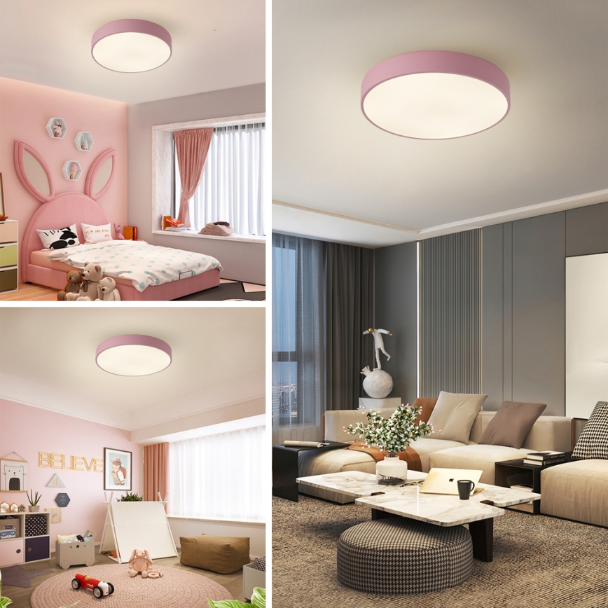 Brilagi - POOL LED Ceiling Light 48W/230V 3000/4000/6000K Ø 40 cm Pink