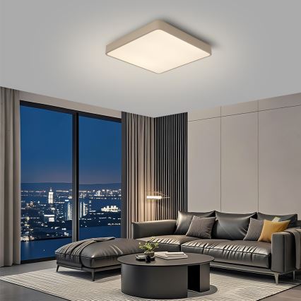 Brilagi - POOL LED Ceiling Light 48W/230V 3000/4000/6000K 50x50 cm beige