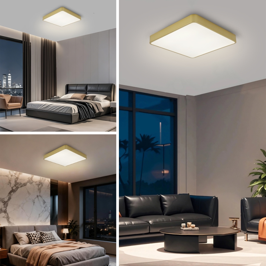 Brilagi - POOL LED Ceiling Light 48W/230V 3000/4000/6000K 50x50 cm Gold