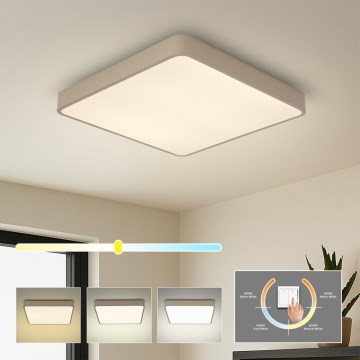 Brilagi - POOL LED ceiling light 48W/230V 3000/4500/6000K 50x50 cm beige